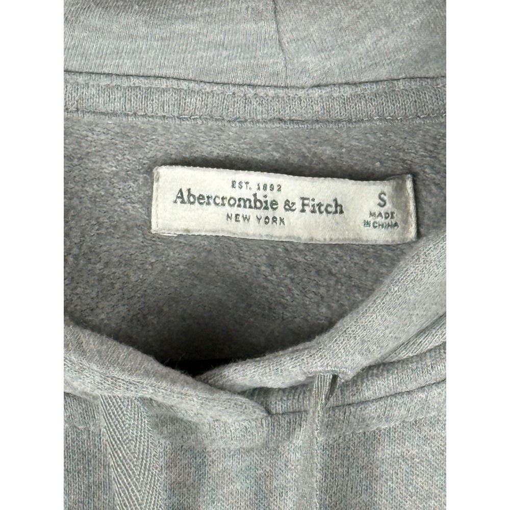Abercrombie‎ Fitch Gray A&F Logo Hoodie Sweatshirt Size Small Casual Comfort - Picture 4 of 7